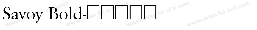 Savoy Bold字体转换